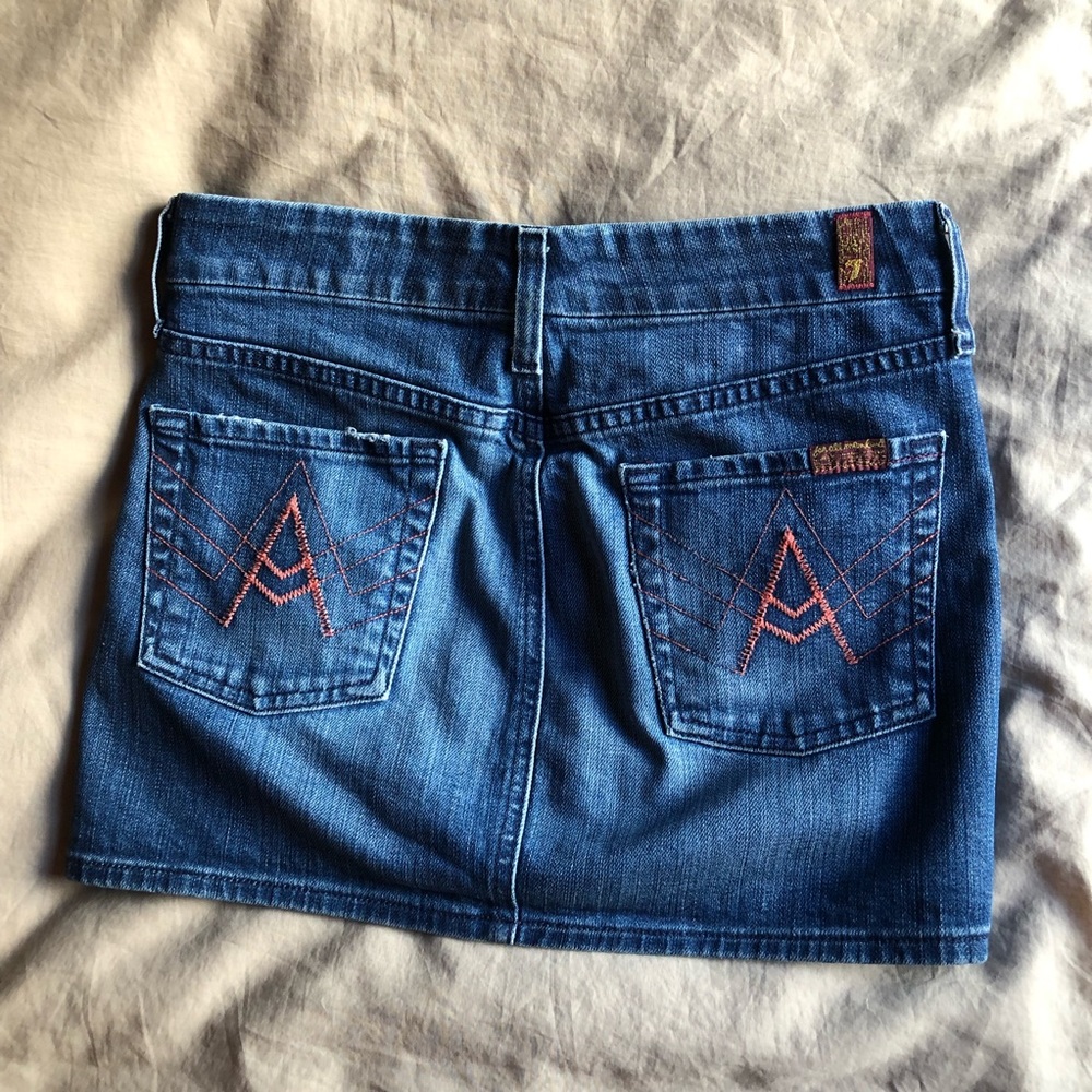 Seven for all mankind denim jean mini skirt A pocket 25